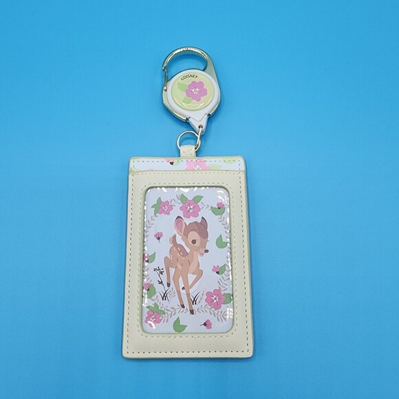 Loungefly Disney Bambi Thumper Floral Spring Retractable Lanyard ID Holder NEW - Picture 7 of 12
